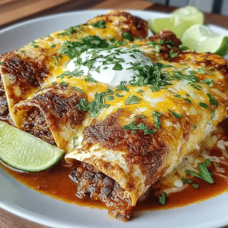 Sweet Potato Black Bean Enchiladas are a delightful combination of flavors and textures that not only satisfy the palate but also provide a nutritious meal option. This dish beautifully marries the sweetness of roasted sweet potatoes with the earthy richness of black beans, resulting in an enchilada experience that is both filling and healthful. As a vegetarian alternative to traditional enchiladas, this recipe caters to those looking for a hearty yet wholesome meal that can be enjoyed by the entire family.