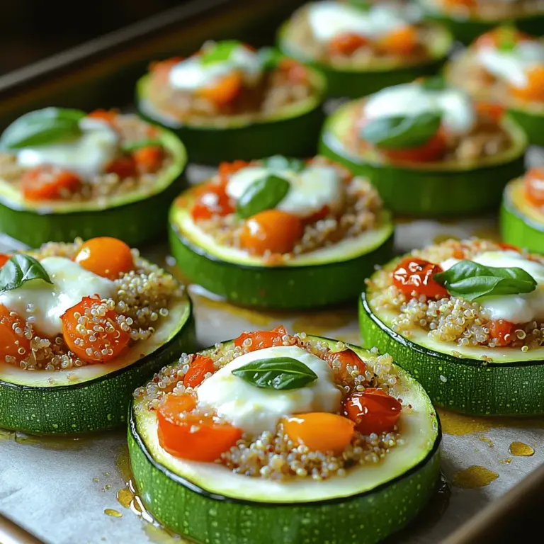 In the realm of healthy eating, many of us grapple with the challenge of incorporating more vegetables into our daily meals. Creative solutions are key, and one such solution is the delectable Mini Quinoa Stuffed Zucchini Rings. This recipe is not just about flavor; it embodies a perfect balance between taste and nutrition. Zucchini, a versatile vegetable, serves as the ideal vessel for a hearty stuffing, while quinoa adds a satisfying dose of plant-based protein. Whether you’re preparing a light appetizer, a vibrant side dish, or a wholesome main course, these stuffed zucchini rings are sure to impress family and friends alike.