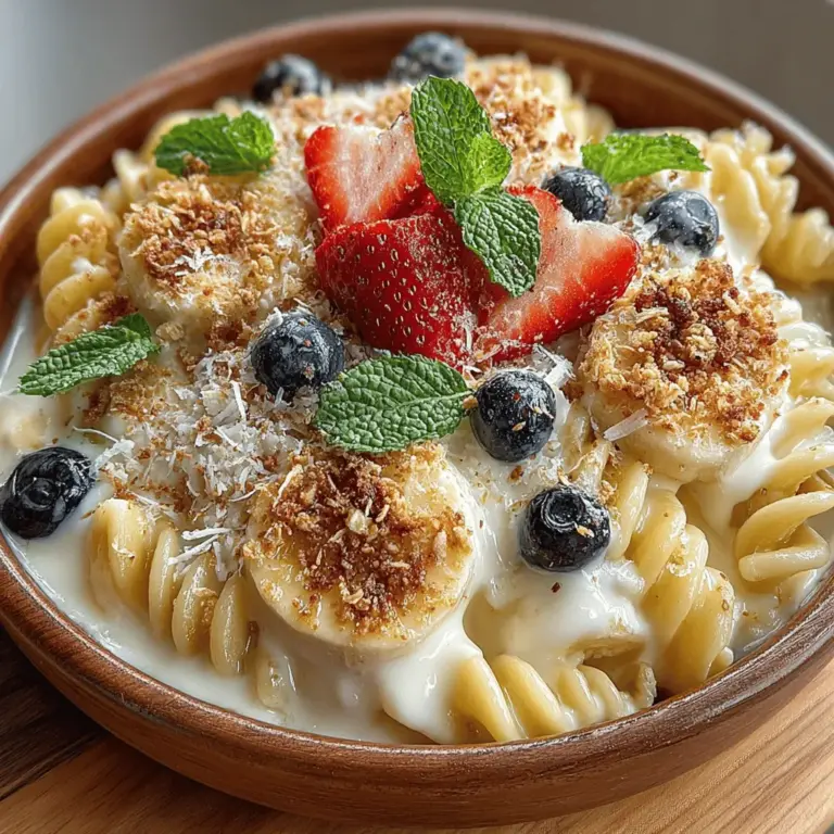 Exploring innovative dessert recipes can bring a delightful twist to your dining experience. The Fruity Delight Pasta Bake is a unique dish that combines the rich flavors of fresh fruits, creamy yogurt, and comforting pasta, resulting in a sweet and satisfying treat. This recipe is not only scrumptious but also offers a wealth of nutritional benefits, making it perfect for family gatherings, casual dinners, or even a special occasion.