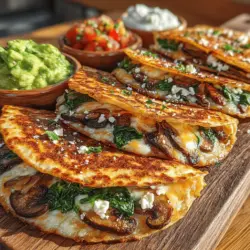Welcome to the delightful world of mini mushroom spinach quesadilla pockets—a culinary creation that masterfully combines flavors, textures, and nutritional benefits. These bite-sized treats are not only a feast for the taste buds but also a practical solution for those seeking quick meals or snacks. Perfect for entertaining guests, serving as a light lunch, or simply enjoying as an afternoon snack, these quesadilla pockets are versatile enough to cater to a variety of dietary preferences.
