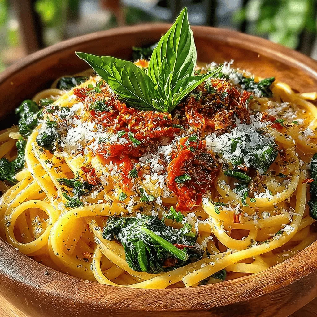 Pasta is a beloved staple across various cuisines, known for its versatility and ability to blend seamlessly with a myriad of flavors. Among the many pasta dishes that grace our tables, Vibrant Sun-Dried Tomato and Spinach Pasta stands out as a colorful and nutritious option that delights the palate. This recipe marries the rich, tangy flavors of sun-dried tomatoes with the fresh, earthy notes of spinach, creating a dish that is not only visually appealing but also packed with health benefits.
