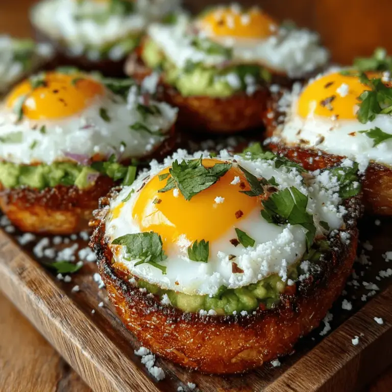 When it comes to breakfast or brunch dishes that impress while being simple to prepare, Mini Egg & Avocado Tater Cups stand out for their delightful presentation and flavor. These bite-sized marvels combine the comforting crunch of crispy potato cups with the creamy richness of avocado and the satisfying heartiness of perfectly cooked eggs. With each bite, you'll experience a wonderful balance of textures, from the crispy exterior to the soft, velvety interior, making these tater cups an ideal choice for gatherings or a special weekend treat.