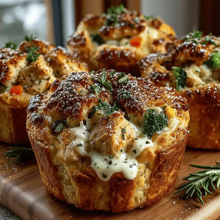 When it comes to comfort food, few dishes hold a candle to the warmth and satisfaction of a classic chicken pot pie. This beloved dish has been a staple in homes across the world, offering a hearty blend of tender chicken, rich gravy, and a medley of vegetables, all enveloped in a flaky crust. However, while traditional chicken pot pie is undeniably delicious, it can be somewhat time-consuming to prepare. Enter the Mini Chicken Pot Pie Biscuit Bowls—a delightful and convenient twist on the classic that retains all the flavors we love while simplifying the cooking process.