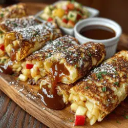 Are you looking for a delightful twist on your traditional pancake recipe? Look no further than Apple Pie Pancake Dippers. This innovative dish combines the comforting flavors of classic apple pie with the fluffy goodness of pancakes, creating a sweet and satisfying breakfast or snack option that everyone will love. The pancake dippers are not only delicious but also fun to eat, making them a perfect choice for family breakfasts, brunch parties, or even cozy weekend gatherings. Their shareable nature allows for a playful dining experience that can bring any occasion to life.