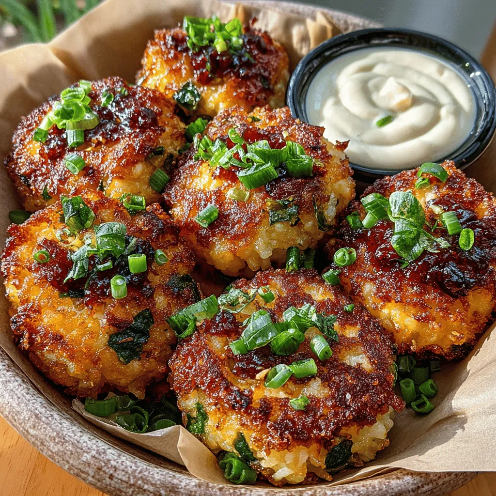 When it comes to appetizers that truly make a statement, Spicy Cheesy Bites stand out as an irresistible choice for gatherings and parties. These mini cheddar jalapeño rice fritters not only deliver a delightful crunch with each bite but also boast a sensational blend of flavors that will tantalize your taste buds. The sharpness of cheddar cheese harmonizes beautifully with the fresh heat of jalapeños, making these fritters a crowd-pleaser that are sure to disappear fast from any platter.