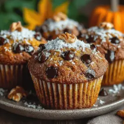 As the crisp air settles in and the leaves turn vibrant shades of orange and gold, autumn beckons us to indulge in its bounty, particularly the beloved pumpkin. This seasonal ingredient not only embodies the essence of fall but also invites a wave of nostalgia, evoking memories of cozy gatherings and warm kitchens. Among the myriad of ways to celebrate pumpkin, the Autumn Bliss Baked Pumpkin Chocolate Chip Muffins stand out as a perfect blend of comfort and indulgence. These muffins are not just a treat; they embody the spirit of the season, offering a delightful balance of flavors that is hard to resist.