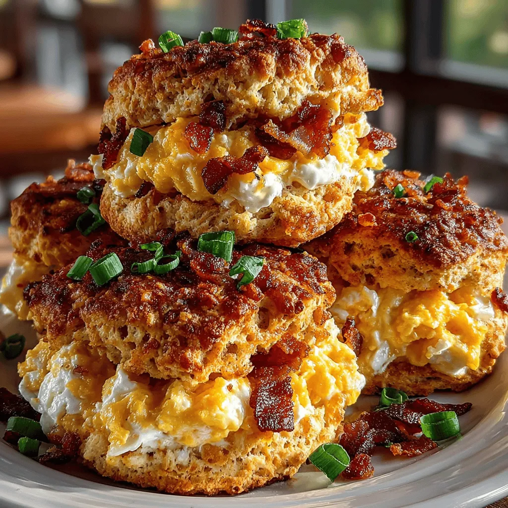 Breakfast holds a special place in our daily routine, often regarded as the most important meal of the day. It’s the fuel that kickstarts our metabolism and provides the energy we need to tackle the day ahead. Among the myriad of breakfast options available, few can compete with the comforting and satisfying combination of bacon, eggs, and cheese. Enter the Bacon Egg & Cheese Biscuit Towers— a creative twist on classic breakfast ingredients that not only delivers on flavor but also presents beautifully, making it a perfect centerpiece for any breakfast table.