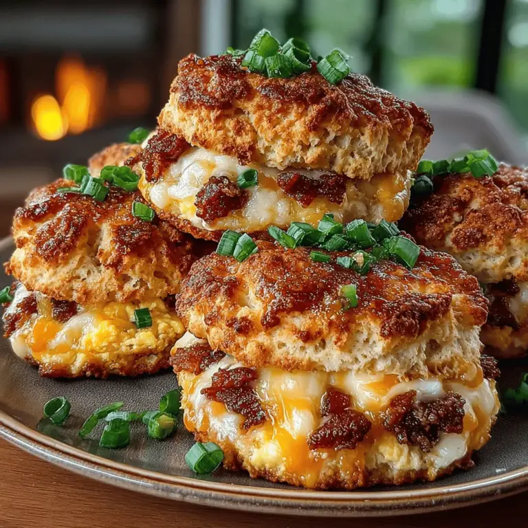 Breakfast holds a special place in our daily routine, often regarded as the most important meal of the day. It’s the fuel that kickstarts our metabolism and provides the energy we need to tackle the day ahead. Among the myriad of breakfast options available, few can compete with the comforting and satisfying combination of bacon, eggs, and cheese. Enter the Bacon Egg & Cheese Biscuit Towers— a creative twist on classic breakfast ingredients that not only delivers on flavor but also presents beautifully, making it a perfect centerpiece for any breakfast table.