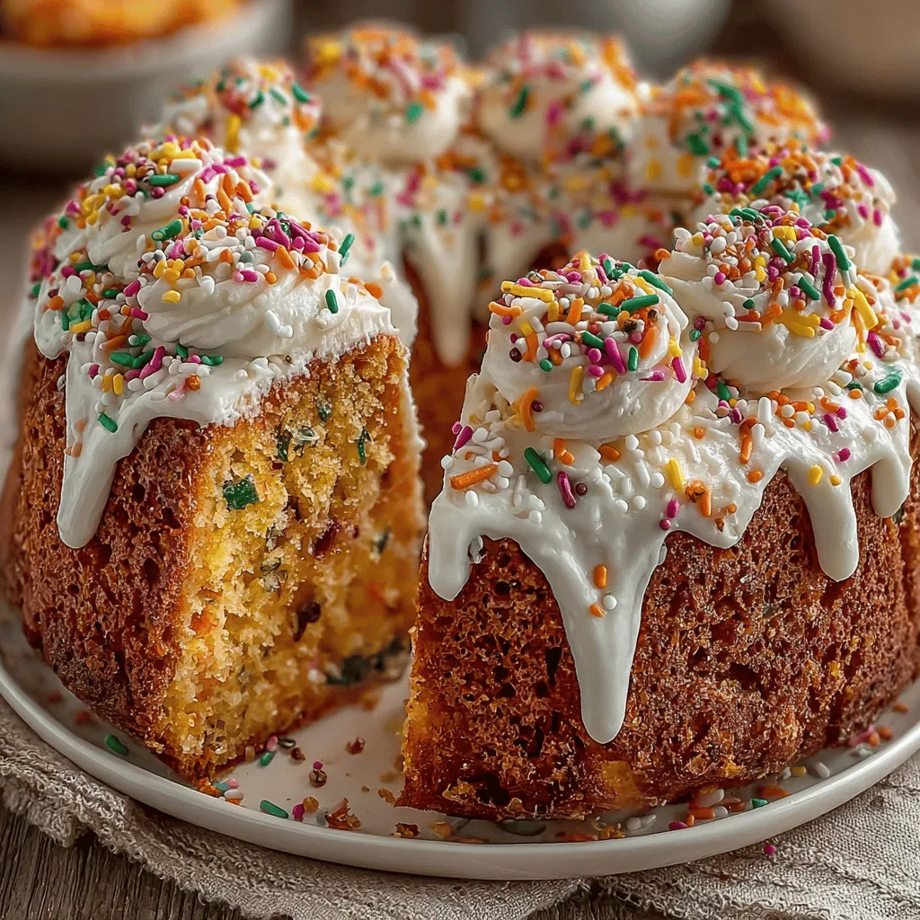 Zucchini Confetti Cake is a delightful dessert that seamlessly merges the moistness of freshly grated zucchini with the vibrant colors of rainbow sprinkles, resulting in a cake that is not only visually appealing but also surprisingly delicious. This unique treat is perfect for celebrations, family gatherings, or simply as a satisfying afternoon snack. With its soft texture and inviting sweetness, Zucchini Confetti Cake is sure to surprise and please everyone who tries it.