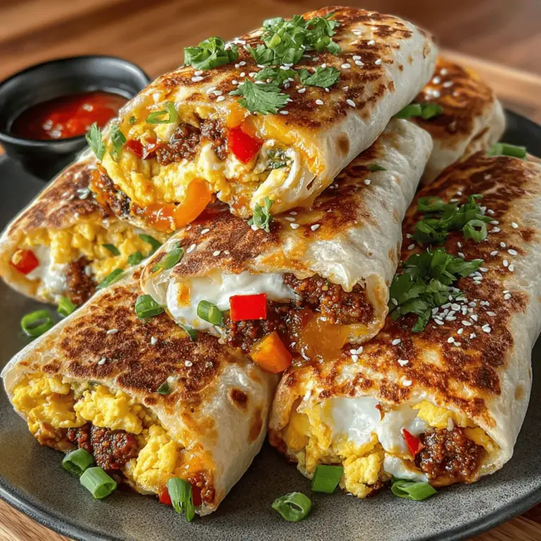 To create the perfect Spicy Chili Cheese Egg Breakfast Wraps, you’ll need a handful of fresh ingredients that are key to achieving the vibrant flavors and satisfying textures. Here’s a detailed look at what you’ll need: