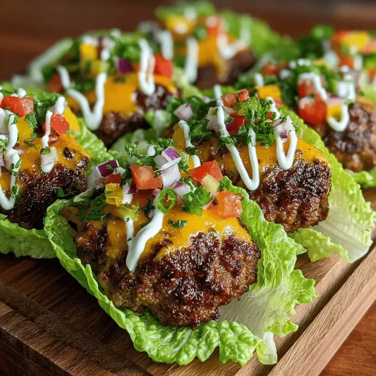 Cheeseburgers have long been a staple in the world of comfort food, beloved for their savory flavors and satisfying nature. From backyard barbecues to late-night cravings, the classic cheeseburger has captured the hearts—and appetites—of many. However, as health-conscious eating trends have gained traction, the need for lighter, more nutritious alternatives has increased. Enter the Mini Cheeseburger Lettuce Wrap Bites, a delightful and healthier twist on the traditional burger.