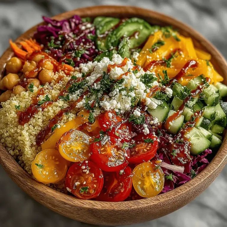 In the world of culinary creations, few dishes can claim the vibrant appeal and health benefits of a Crunchy Rainbow Salad Bowl. This colorful medley of fresh ingredients not only tantalizes the taste buds but also nourishes the body, making it a favorite among health-conscious eaters and food enthusiasts alike. Each ingredient in this salad contributes to a harmonious balance of flavors and textures, transforming a simple meal into a feast for the senses.