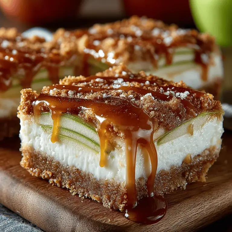 When it comes to dessert, few combinations can rival the comforting duo of apple and cinnamon. These Heavenly Apple Cinnamon Cheesecake Bars encapsulate that delightful pairing, merging the creaminess of cheesecake with the warm, inviting essence of spiced apples. This recipe promises a luscious treat that not only satisfies your sweet tooth but also evokes nostalgia and warmth, making it an ideal choice for gatherings or family meals. Whether served as a holiday dessert or a cozy weeknight indulgence, these bars are sure to impress.