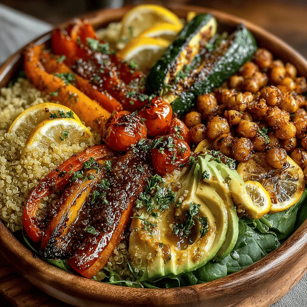 In the ever-evolving landscape of healthy eating, Quinoa and Roasted Veggie Power Bowls stand out as a nourishing and versatile option that caters to a variety of dietary preferences. This vibrant dish is not only visually appealing but also bursting with flavors and packed with essential nutrients, making it an ideal choice for those seeking a wholesome, plant-based meal. With its protein-rich base of quinoa, an array of colorful roasted vegetables, and the creamy addition of avocado, this power bowl serves as a satisfying, nutrient-dense option for lunch or dinner.