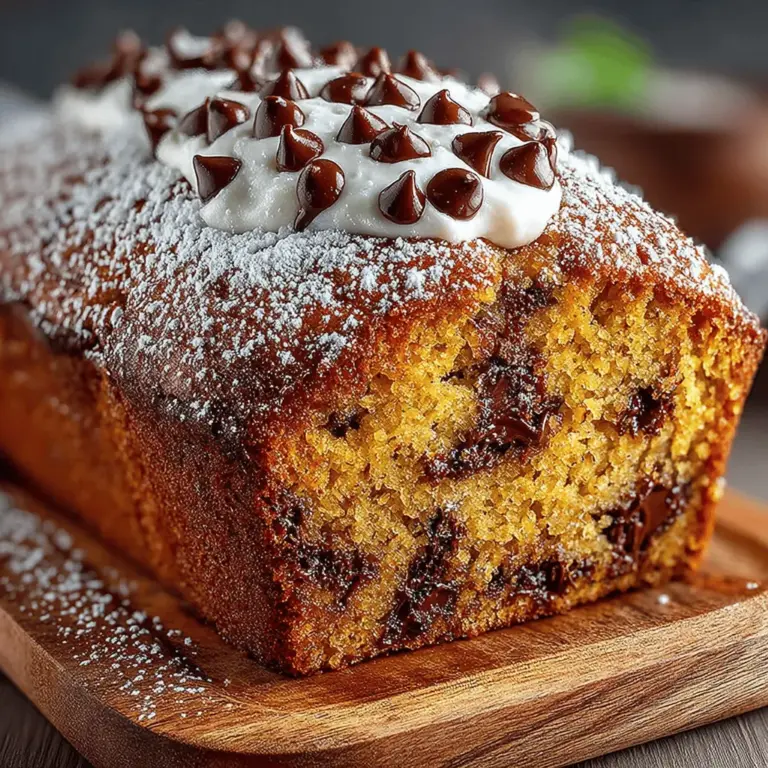 As the leaves turn vibrant shades of orange and gold, the air becomes crisp, and the scent of autumn wafts through the breeze, there’s no denying that fall is the perfect season for cozy comfort foods. One such treat that embodies the essence of this season is the Pumpkin Spice Delight Chocolate Chip Loaf. This delightful recipe combines the warm, aromatic flavors of pumpkin spice with the indulgent sweetness of chocolate chips, creating a loaf that is not only a feast for the taste buds but also a visual delight.