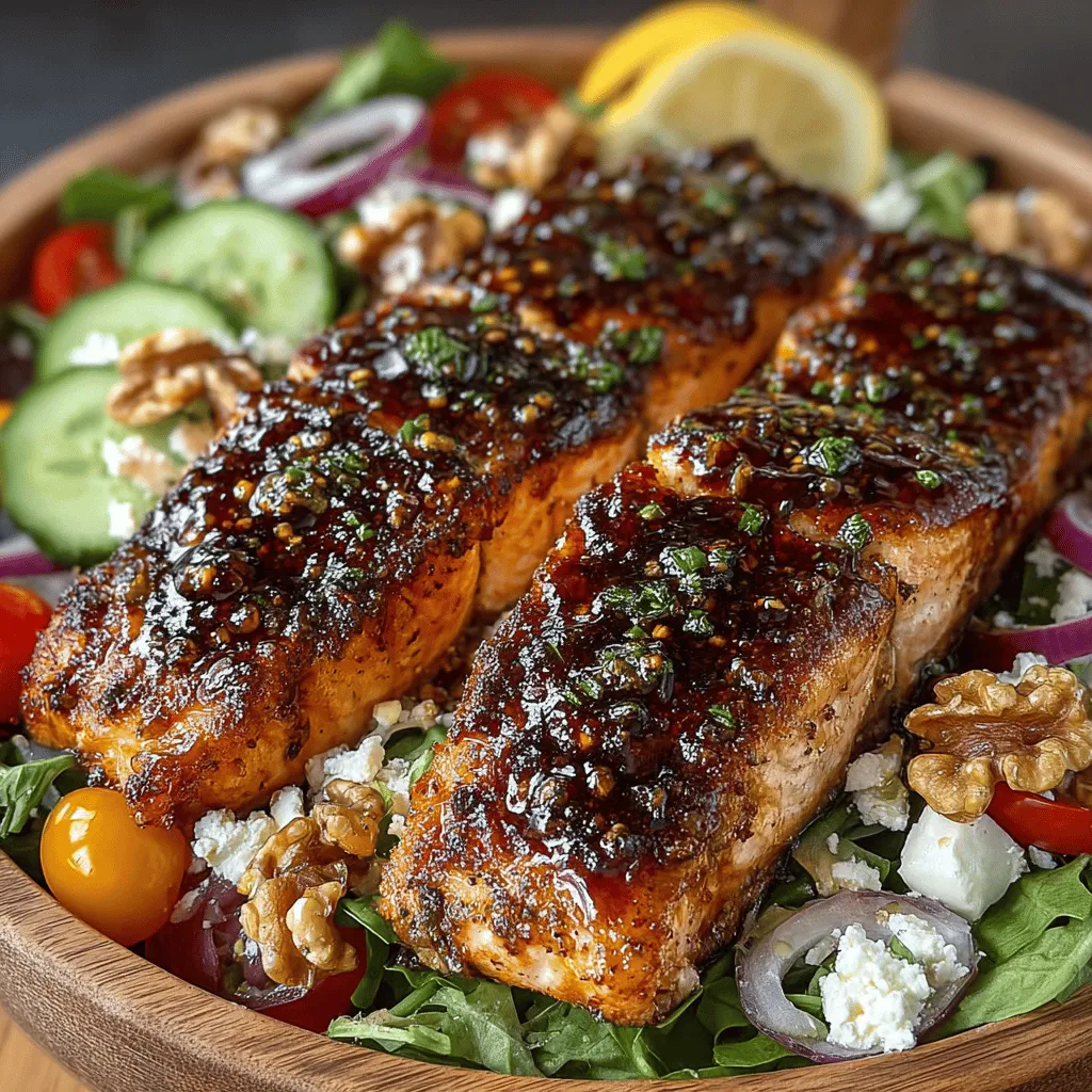 In a world where healthy eating can sometimes feel complex, the Honey Mustard Glazed Salmon Salad emerges as a beacon of simplicity and flavor. This dish effortlessly combines vibrant greens, succulent salmon, and a zesty honey mustard glaze, making it not only a feast for the eyes but also a nutritious meal option. As more individuals seek to incorporate balanced meals into their daily routines, this salad stands out as a perfect choice, delivering an abundance of protein, greens, and healthy fats in one bowl.