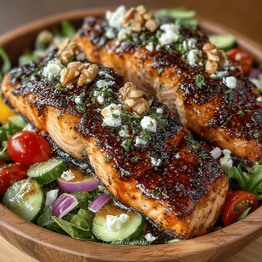 In a world where healthy eating can sometimes feel complex, the Honey Mustard Glazed Salmon Salad emerges as a beacon of simplicity and flavor. This dish effortlessly combines vibrant greens, succulent salmon, and a zesty honey mustard glaze, making it not only a feast for the eyes but also a nutritious meal option. As more individuals seek to incorporate balanced meals into their daily routines, this salad stands out as a perfect choice, delivering an abundance of protein, greens, and healthy fats in one bowl.